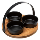 SET APERITIF ACACIA NOIR MINA 4 PIECES