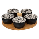 SET APERITIF BLANC FLORAL 7 PIECES