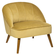 FAUTEUIL PIEDS EN BOIS NAOVA OCRE