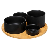 SET APERITIF BAMBOU NOIR 5 PIECES